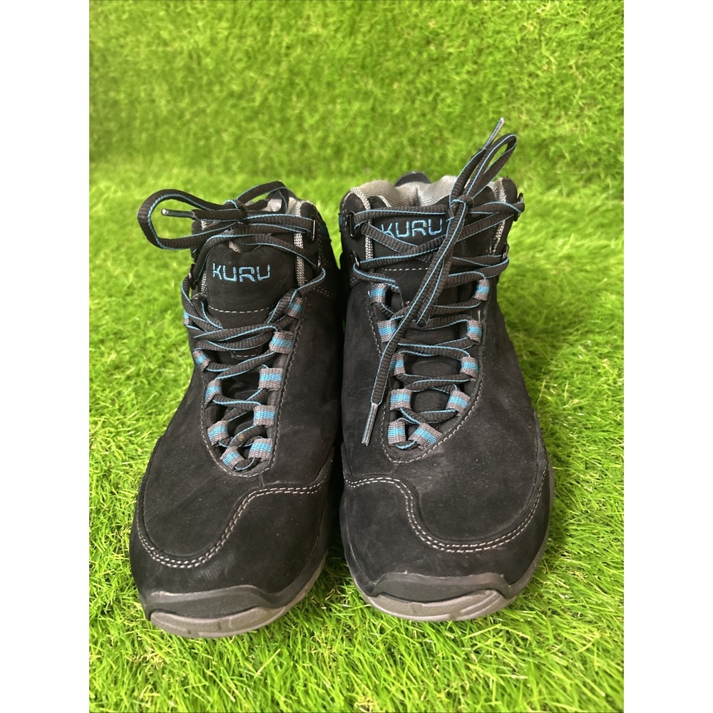 KURU Hiking Boots Womens Size 7 Black Blue Suede Mid Trail Outdoor SKU 200703